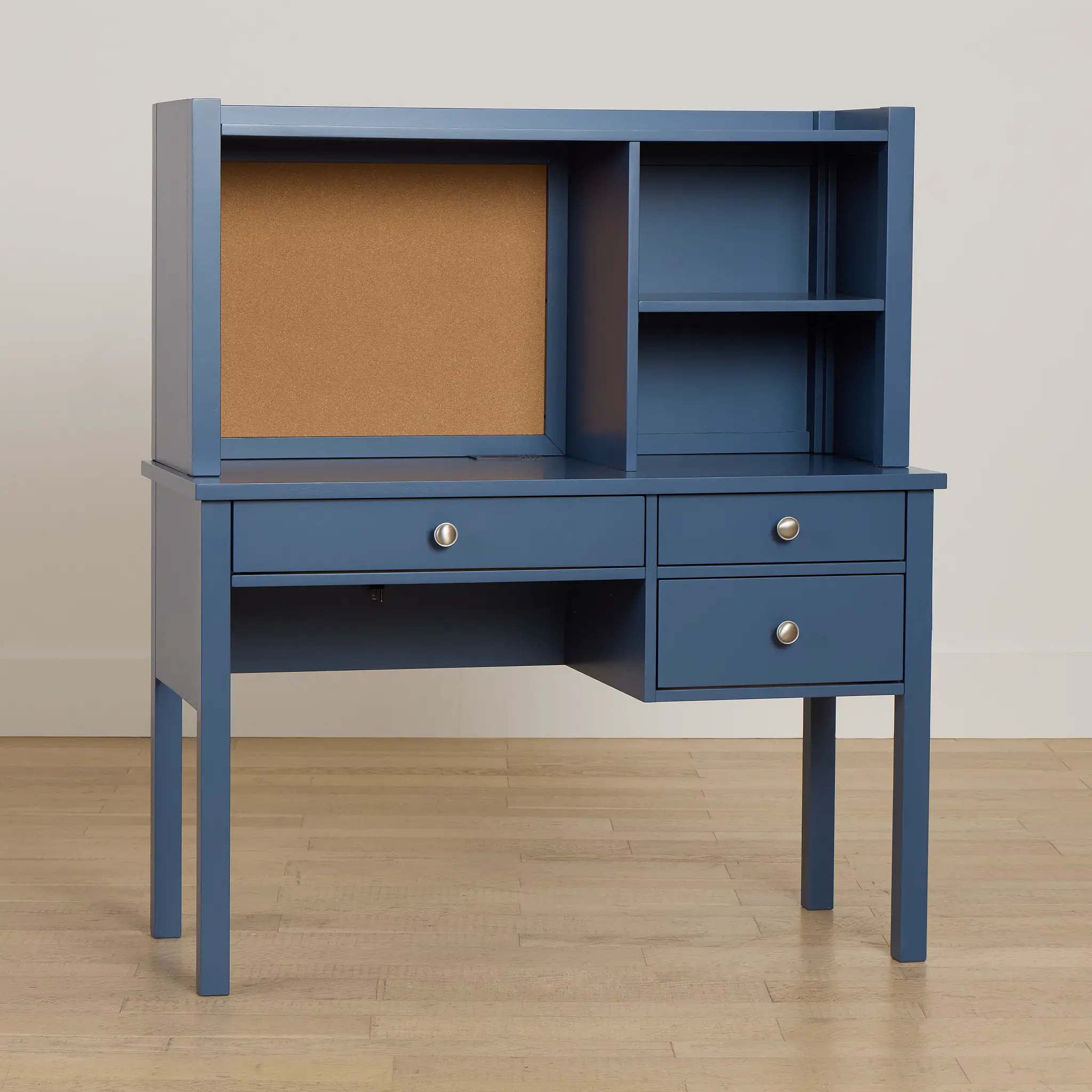 Charleston Dark Blue 3-drawer Desk & Hutch Charleston Dark Blue 3-drawer Desk & Hutch