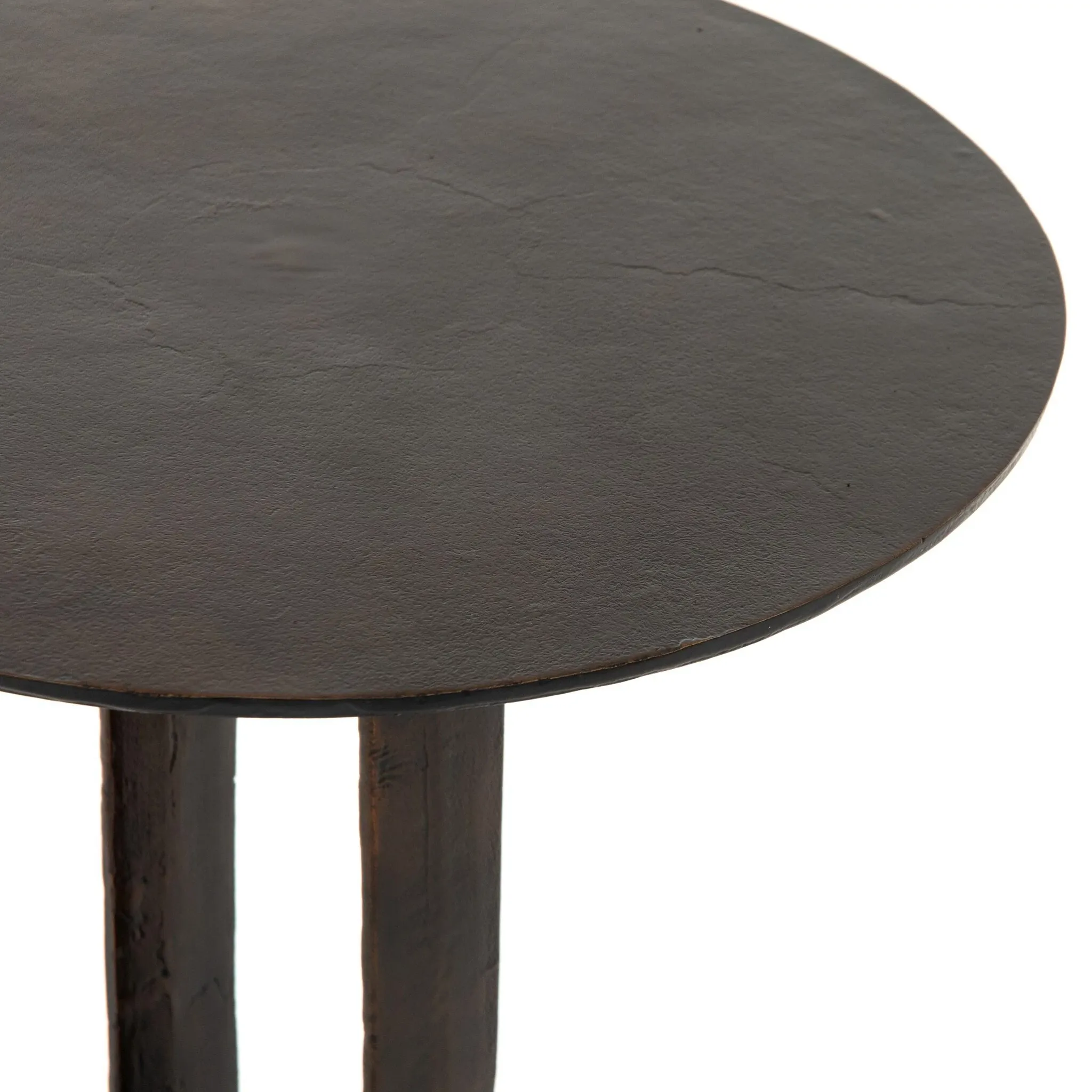 Four Hands Deem Dark Gray Round End Table