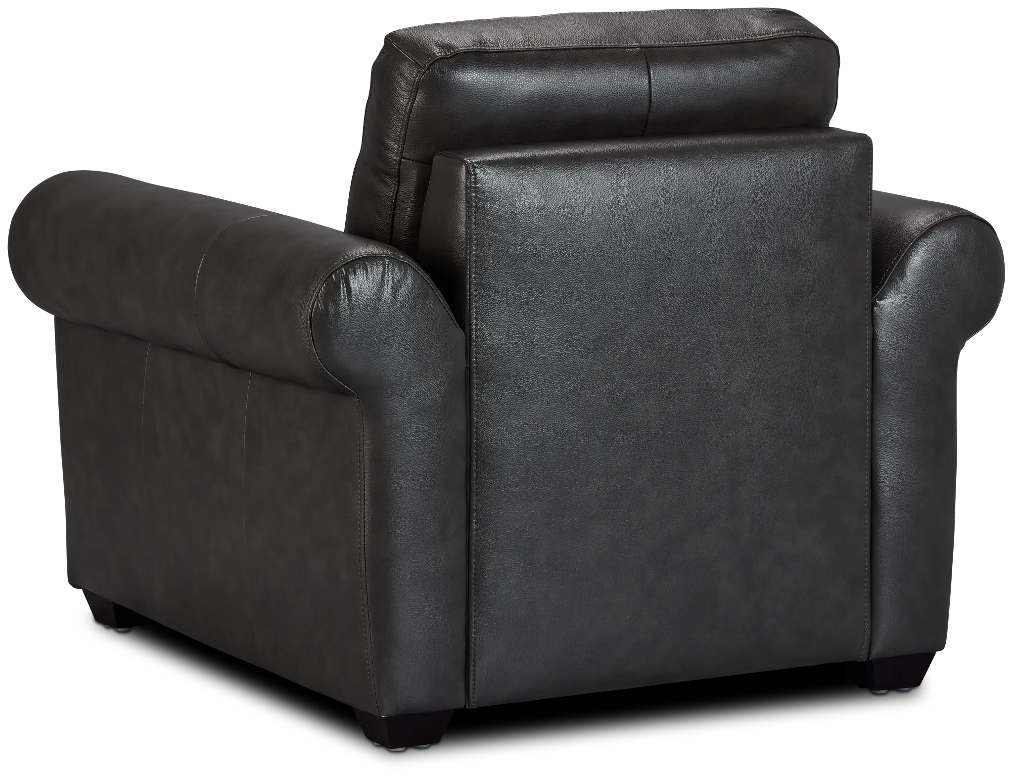 Lincoln Dark Gray Lthr/vinyl Chair