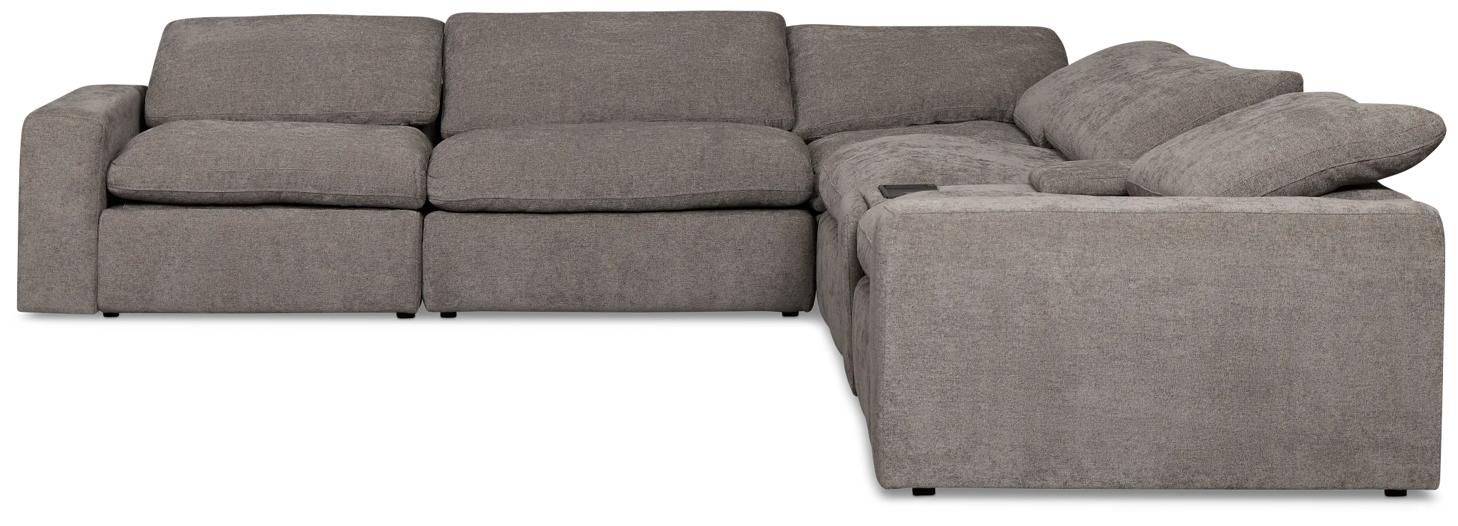 Drift Dark Gray Fabric Medium Triple Power 2-arm Sectional