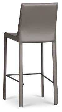 Lagos Gray 27" Upholstered Barstool