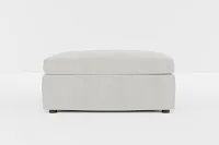 Destin Maguire Ivory Fabric Cocktail Ottoman