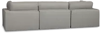 Grant Light Gray Fabric 4-piece Bumper Sectional