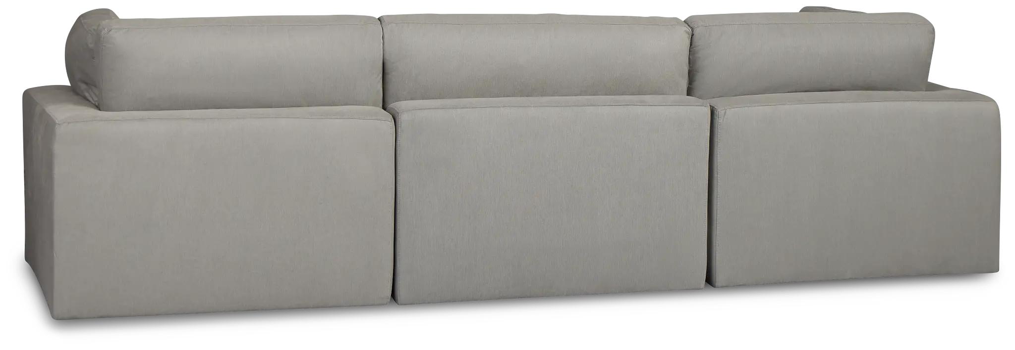Grant Light Gray Fabric 4-piece Bumper Sectional Grant Light Gray Fabric 4-piece Bumper Sectional