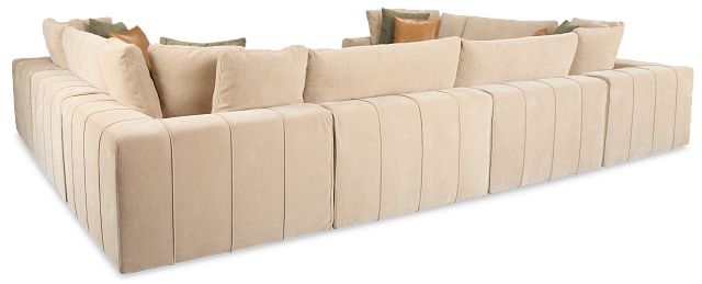 Cruz Light Beige Fabric 8-piece Modular Sectional