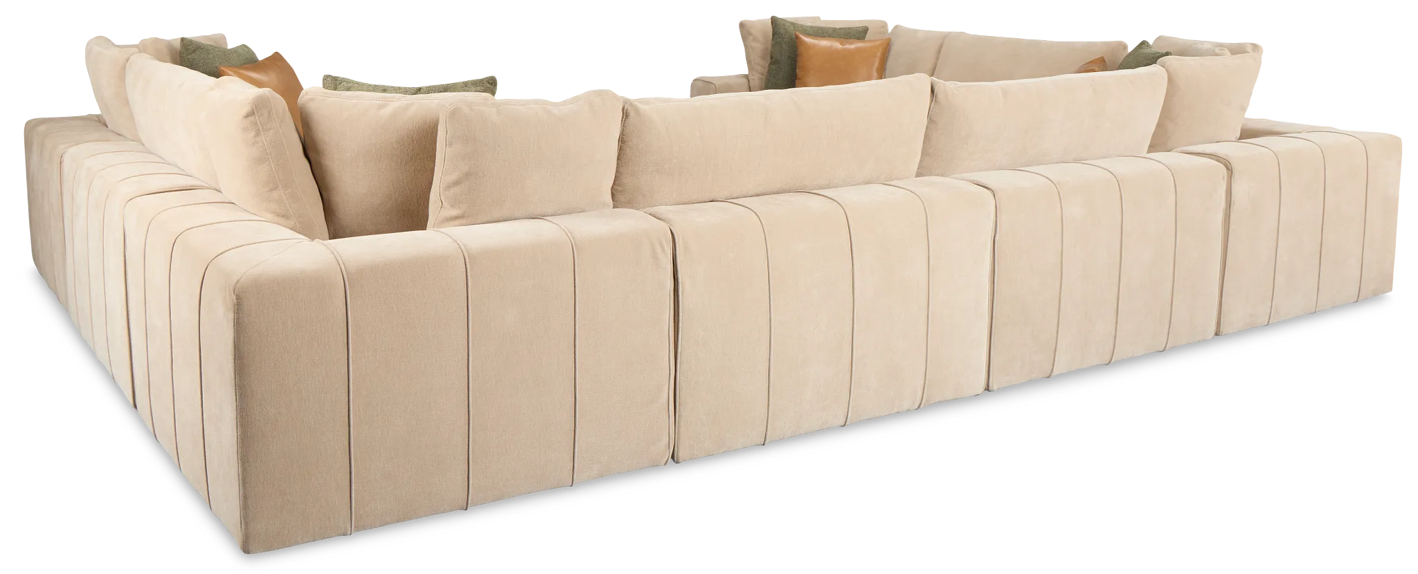 Cruz Light Beige Fabric 8-piece Modular Sectional