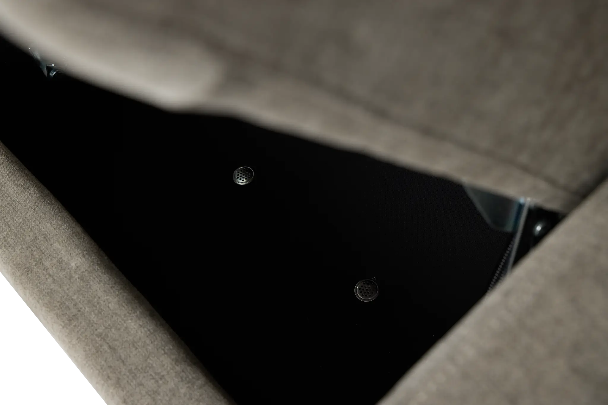 Addie Gray Fabric Small 2-arm Storage Sectional Addie Gray Fabric Small 2-arm Storage Sectional