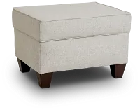 Cameron Beige Fabric Ottoman
