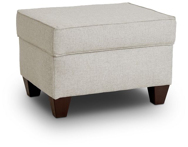 Cameron Beige Fabric Ottoman