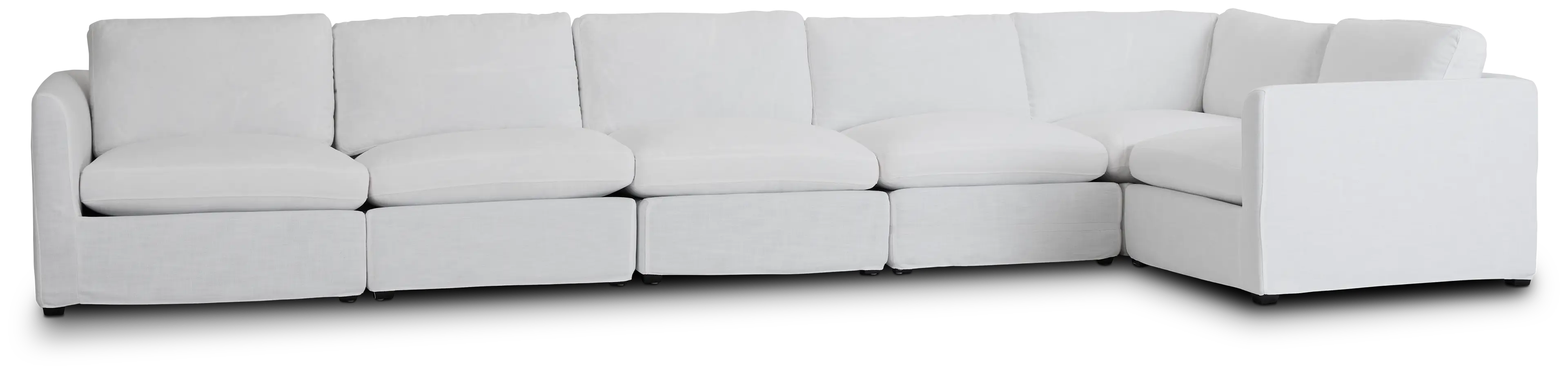 Willow White Fabric Large Two-arm Sectional Willow White Fabric Large Two-arm Sectional