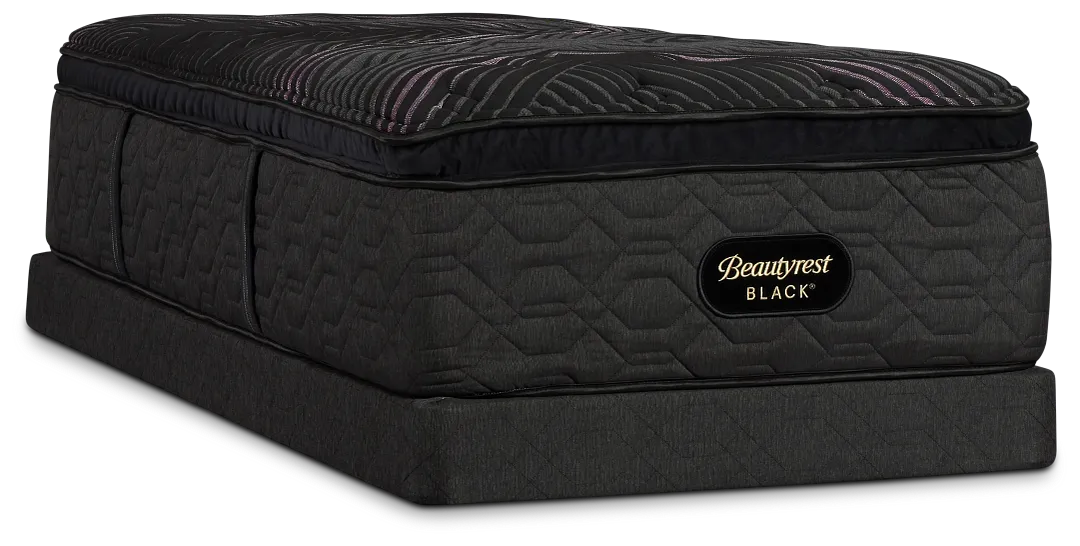 Beautyrest Black Series Two Plush Pillow Top Low-profile Mattress Set