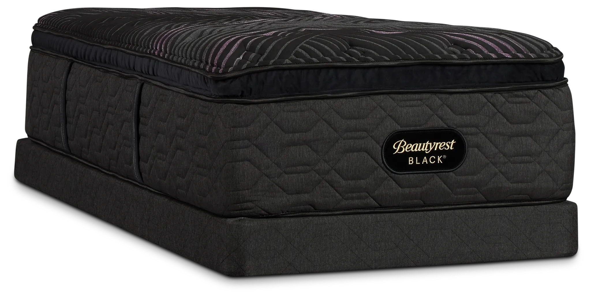 Beautyrest Black Series Two Plush Pillow Top Low-profile Mattress Set