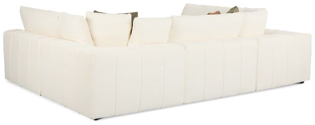 Cruz White Fabric 6-piece Pit Sectional