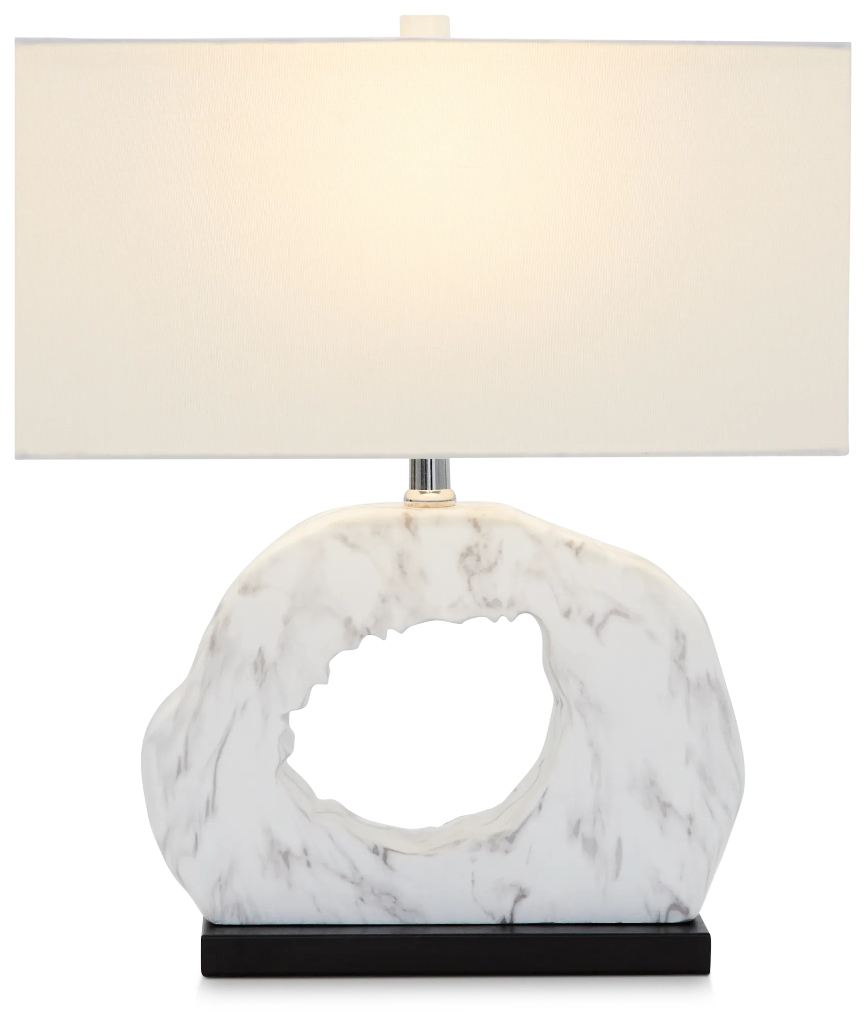 Becca White Polyresin Table Lamp
