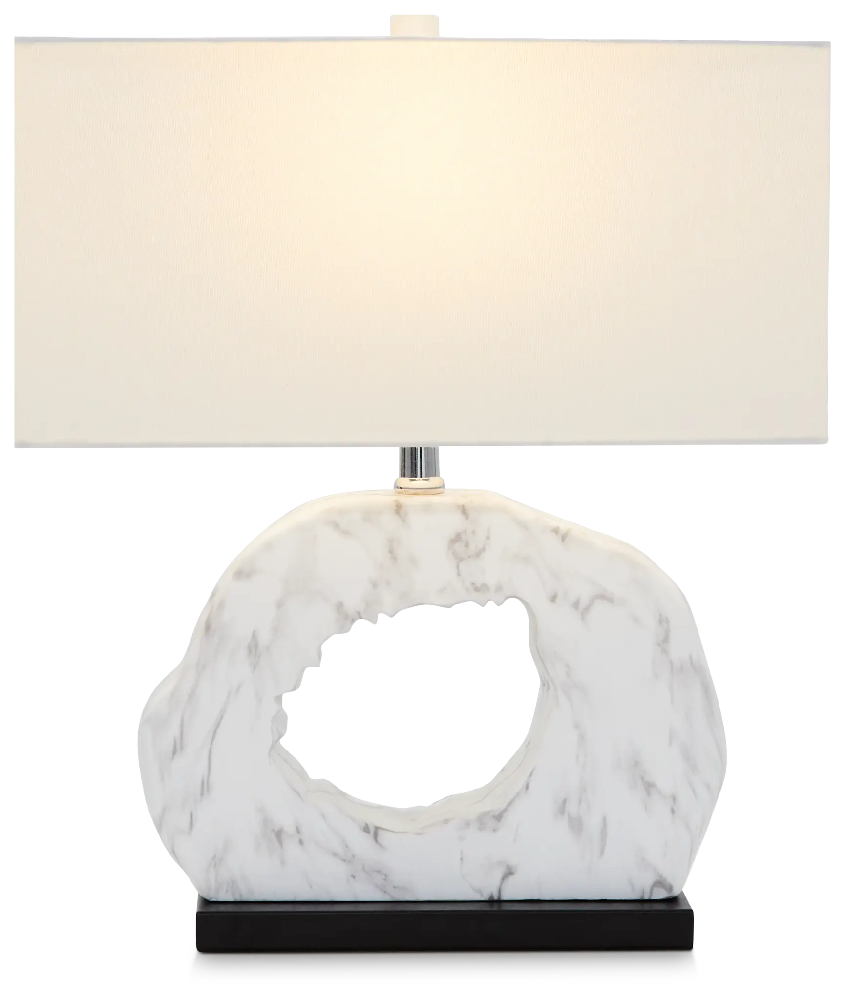 Becca White Polyresin Table Lamp Becca White Polyresin Table Lamp