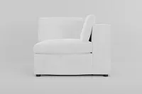 Destin Peyton White Fabric Corner Chair