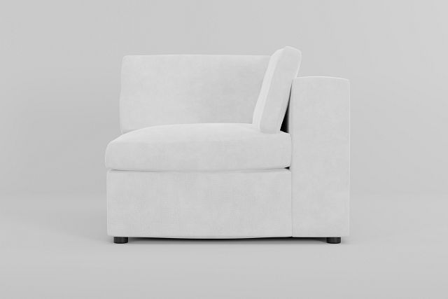 Destin Peyton White Fabric Corner Chair