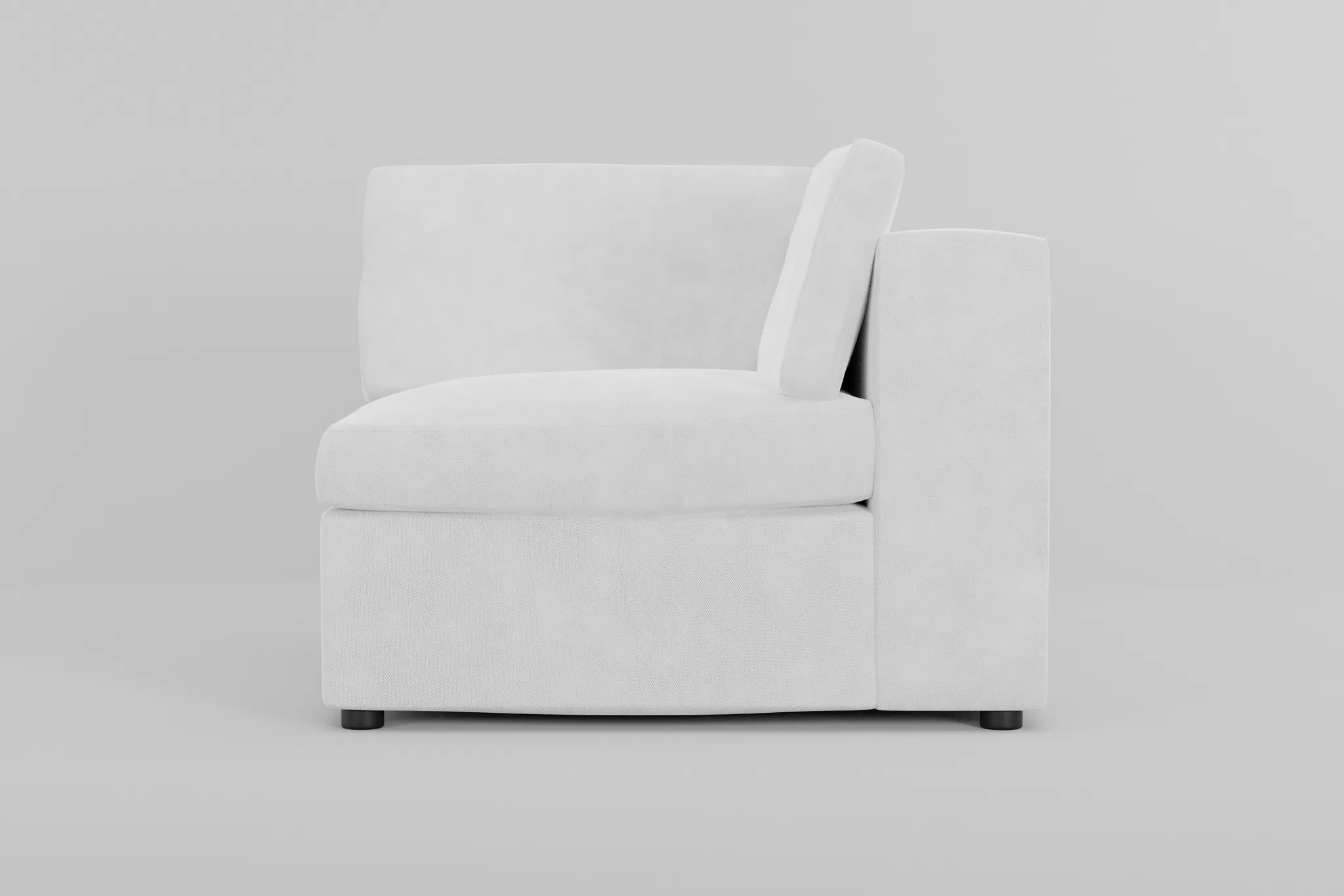 Destin Peyton White Fabric Corner Chair