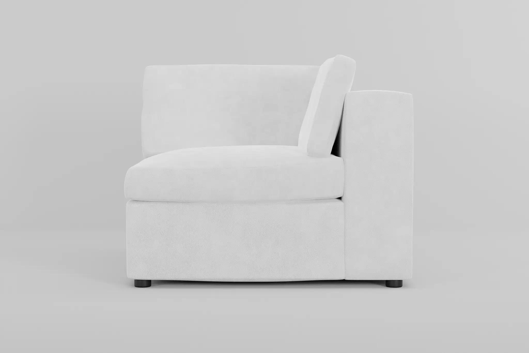 Destin Peyton White Fabric Corner Chair Destin Peyton White Fabric Corner Chair