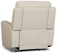 Sterling Ivory Lthr/vinyl Power Recliner