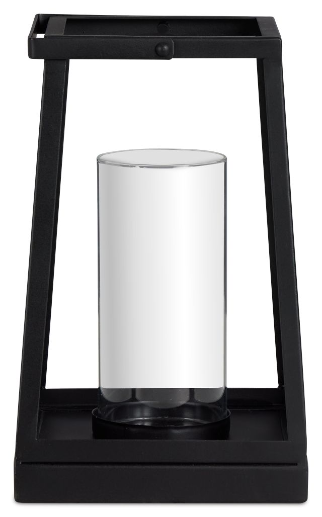 Gloria Black Medium Lantern