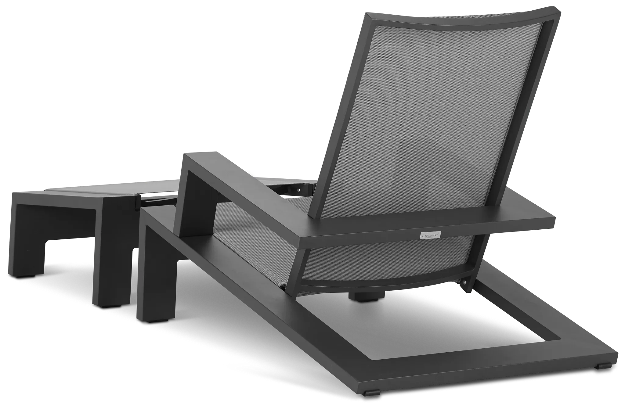 Linear Dark Gray Chair & Otto