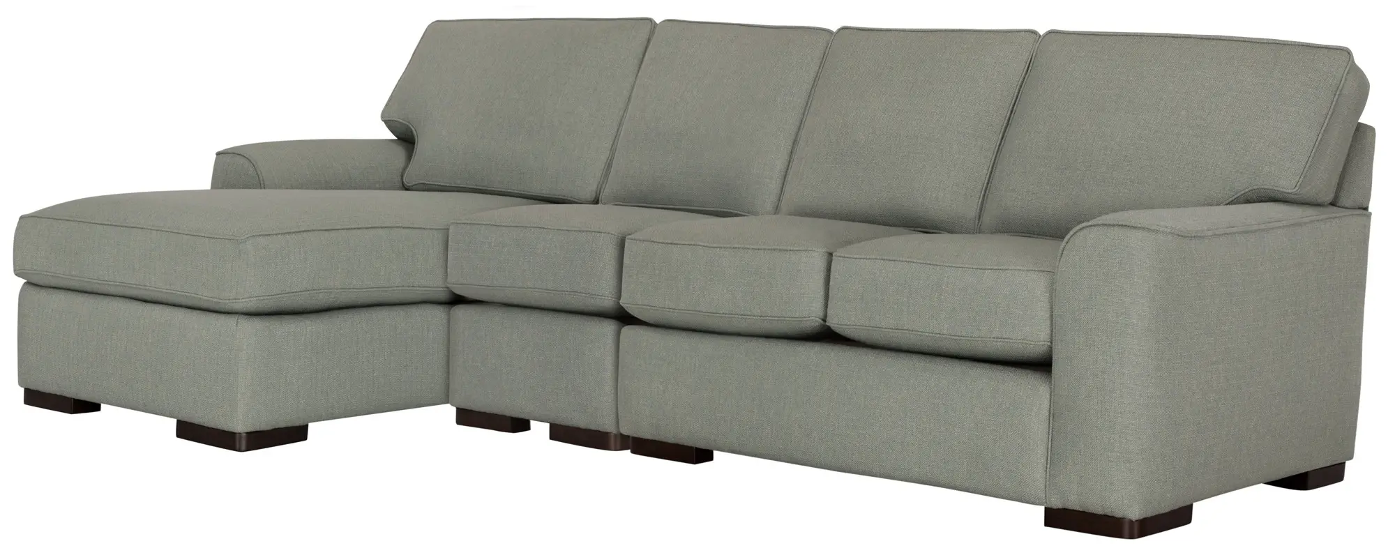 Austin Green Fabric Small Left Chaise Sectional Austin Green Fabric Small Left Chaise Sectional