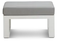 Lisbon2 Gray Aluminum Ottoman