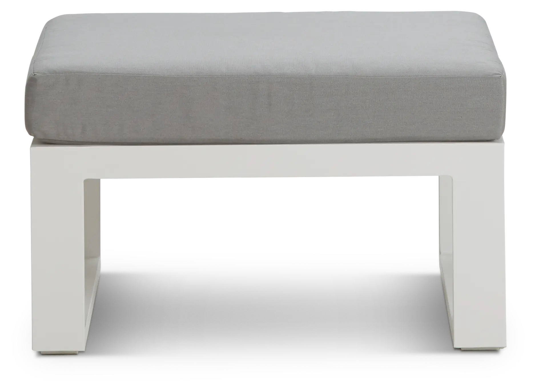 Lisbon2 Gray Aluminum Ottoman Lisbon2 Gray Aluminum Ottoman