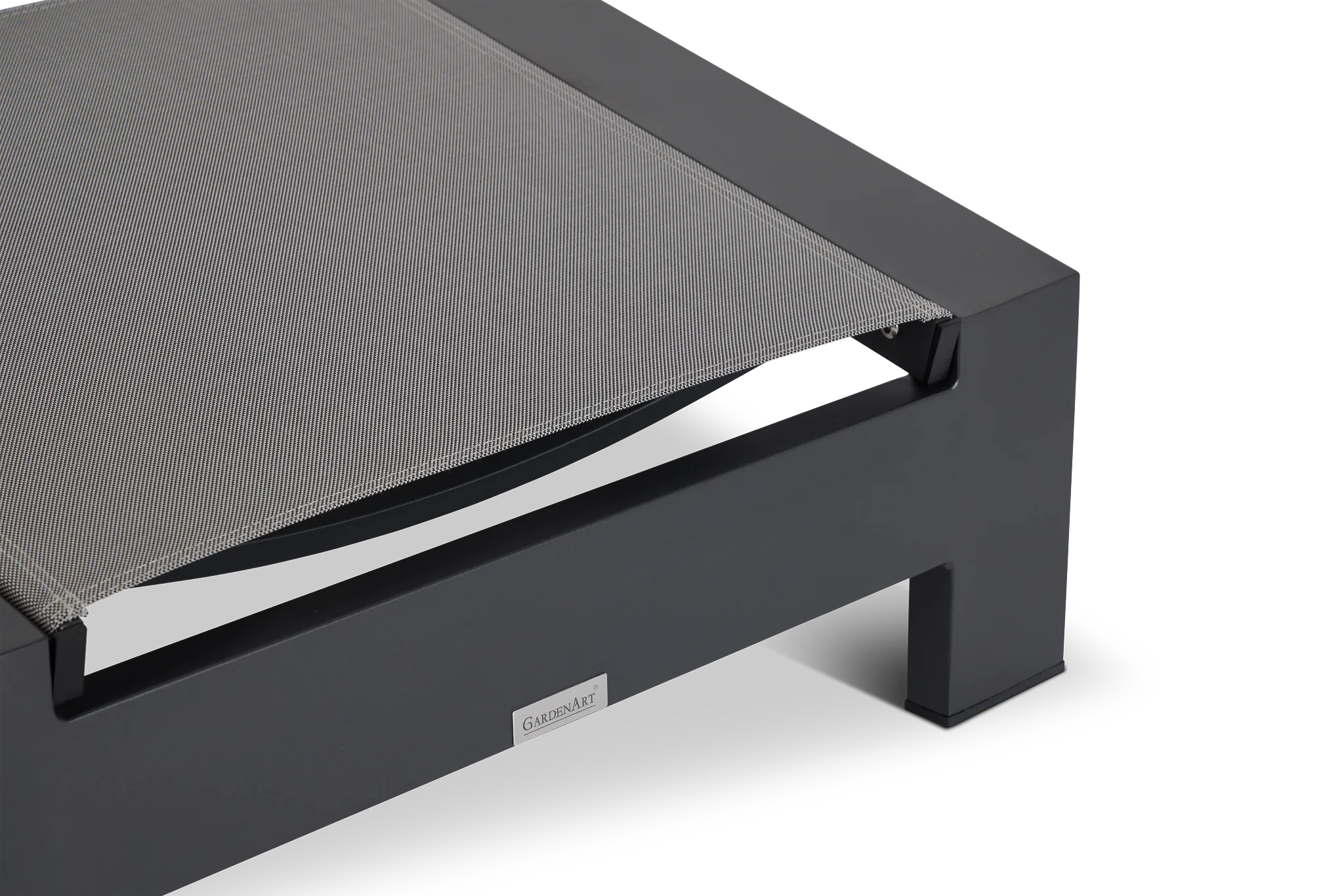 Linear Dark Gray Ledge Pool Ottoman