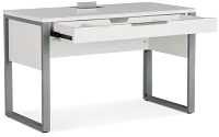 Clark White Dropdwn Dr Desk