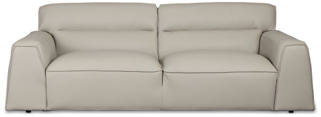Blanca Gray Leather Sofa
