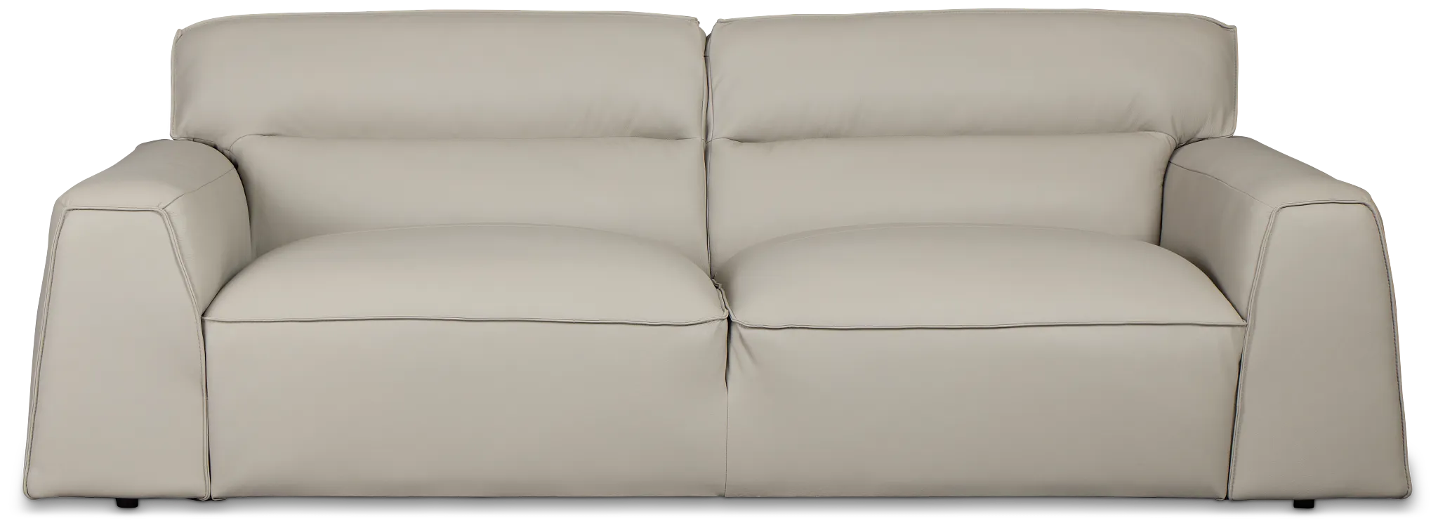 Blanca Gray Leather Sofa