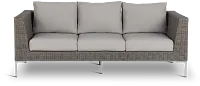 Tulum Gray Woven Sofa W/ 3 Cushion