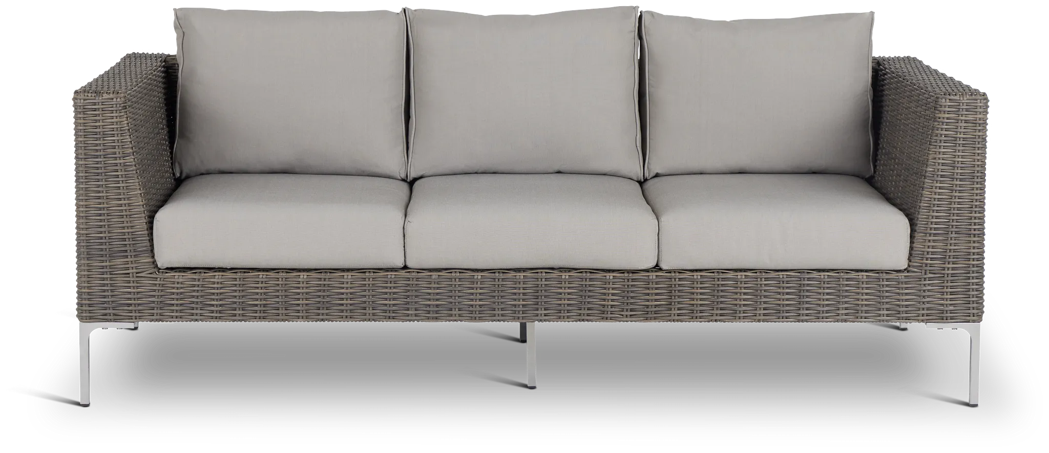 Tulum Gray Woven Sofa W/ 3 Cushion