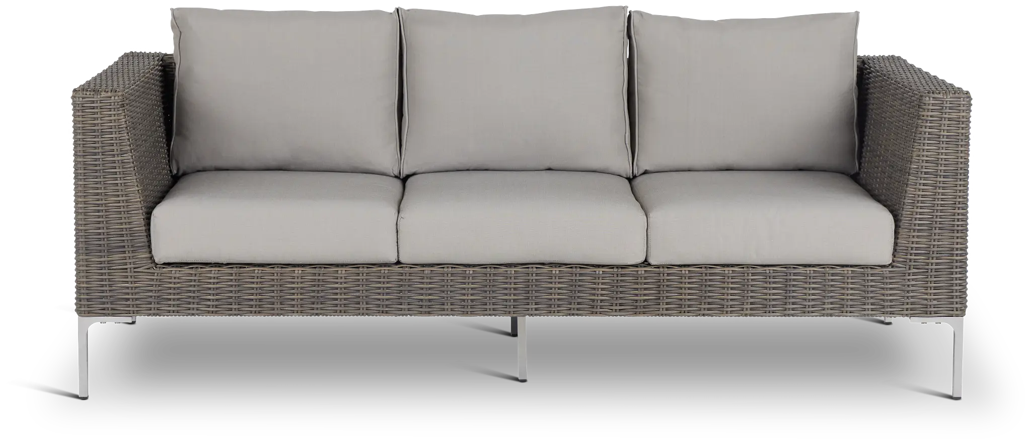 Tulum Gray Woven Sofa W/ 3 Cushion Tulum Gray Woven Sofa W/ 3 Cushion