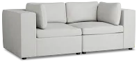 Destin Sutton Gray Fabric 2 Piece Modular Sofa
