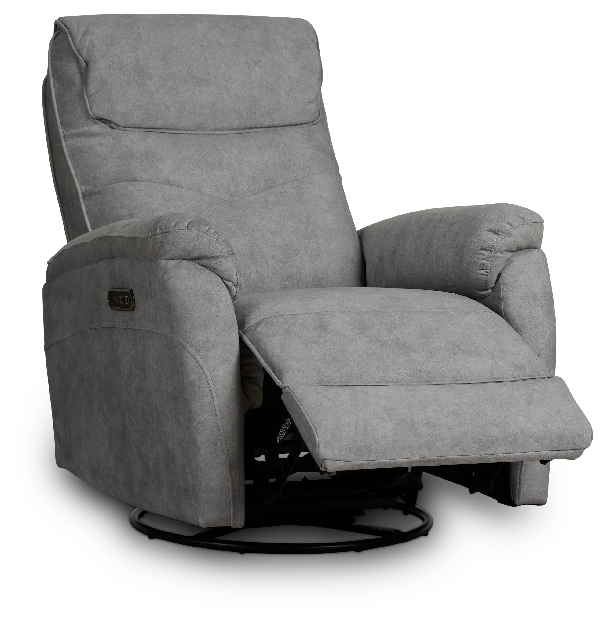 Ryder Gray Micro Power Swivel Glider Recliner