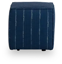 Carlo Dark Blue Indoor/outdoor Accent Ottoman