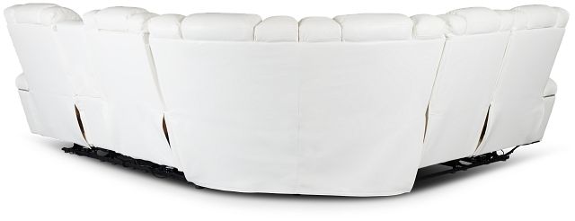 Troy White Micro Right Console Love Reclining Sectional