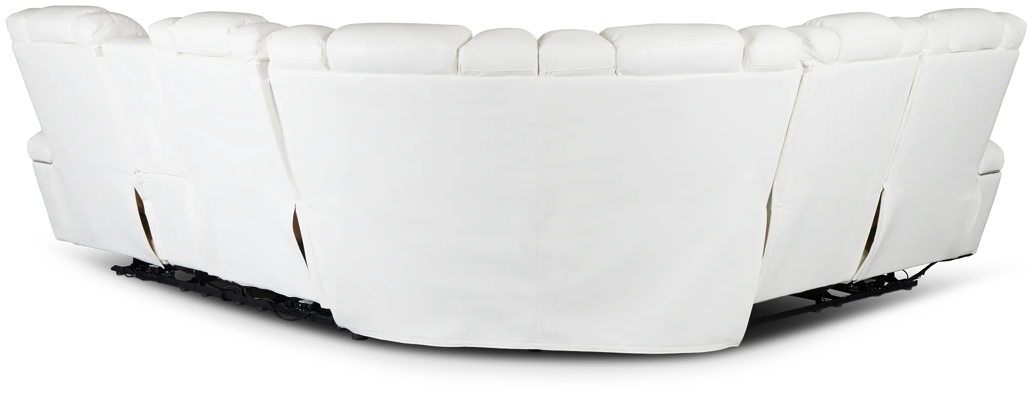 Troy White Micro Right Console Love Reclining Sectional