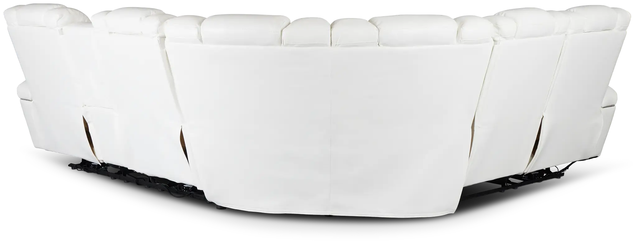 Troy White Micro Right Console Love Reclining Sectional Troy White Micro Right Console Love Reclining Sectional