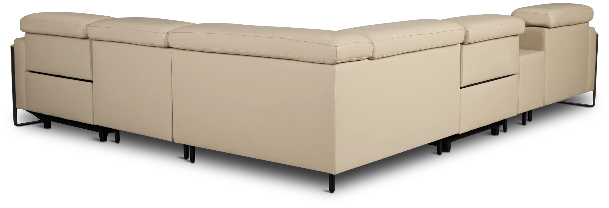 Atlas Taupe Lthr/vinyl Medium Dual Power Left Chaise Sectional Atlas Taupe Lthr/vinyl Medium Dual Power Left Chaise Sectional