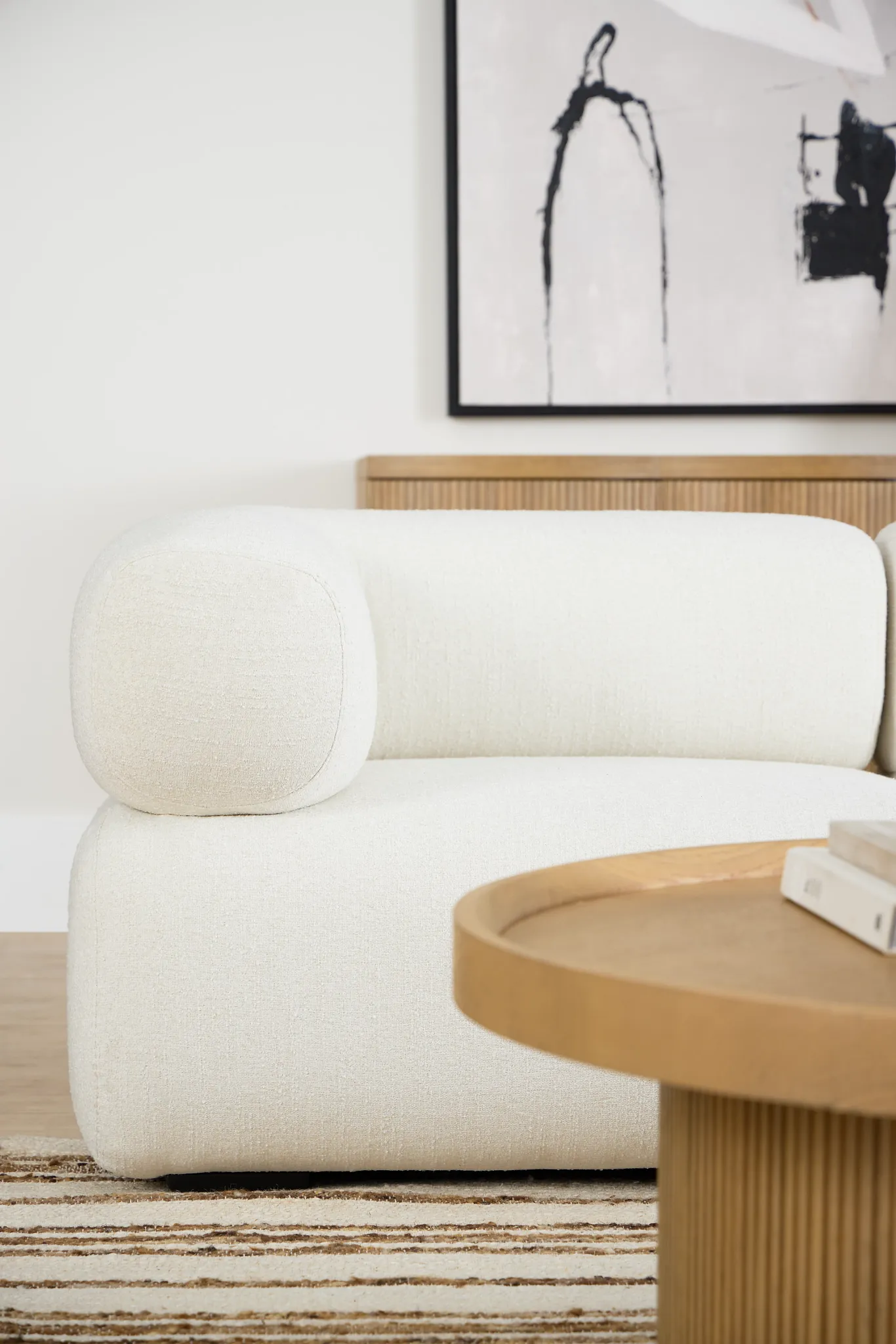 Celeste Light Beige Fabric 5-piece Modular Sectional