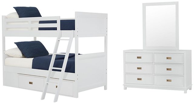 Ryder White Bunk Bed Storage Bedroom (0)