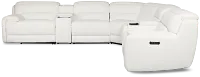Jett White Micro Large Dual Power Reclining Two-arm Sectional