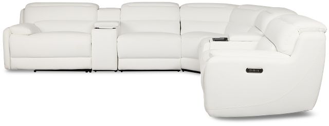 Jett White Micro Large Dual Power Reclining Two-arm Sectional
