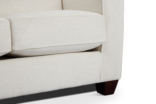 Andie White Fabric Sofa
