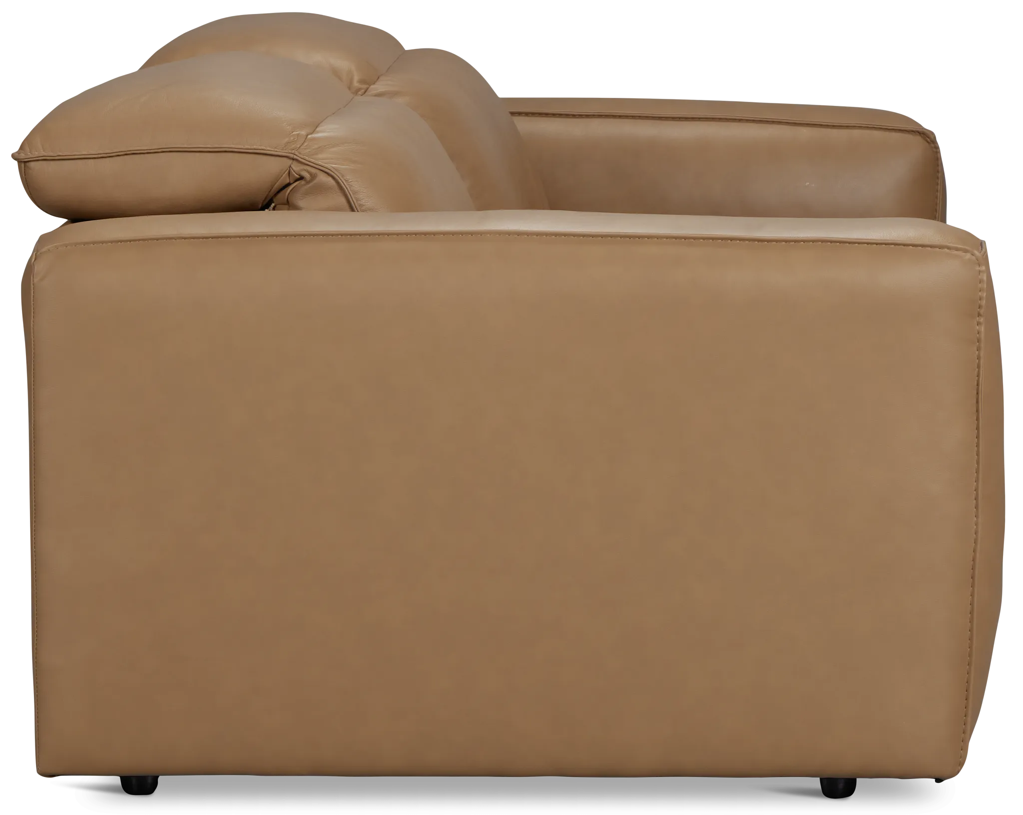 Ryland Brown Lthr/vinyl Power Reclining Console Sofa