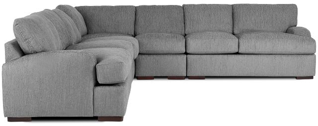 Alpha Light Gray Fabric Large Two-arm Sectional